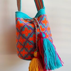 Boho chic crossbody bag Wayuu Mochila